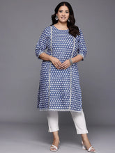 Plus Size Ethnic Motifs Printed Gotta Patti Pure Cotton Kurta-AP-AHKUCOWX-1121